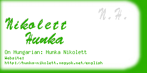 nikolett hunka business card